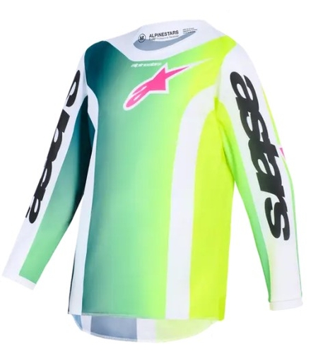 Детско мотокрос джърси Alpinestars FLUID PORTL GREEN/WHITE/BLACK