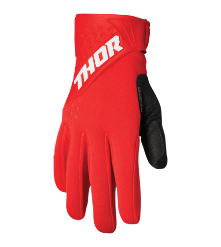 Зимни мотокрос ръкавици THOR SPECTRUM RED/WHITE COLD WEATHER