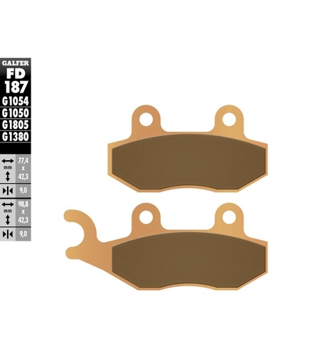 Предни/Задни мото накладки Galfer SINTERED SCOOTER FD187G1380