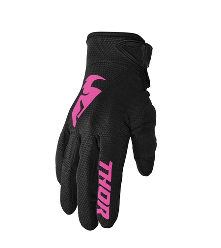 Дамски мотокрос ръкавици THOR WOMEN'S SECTOR BLACK/PINK