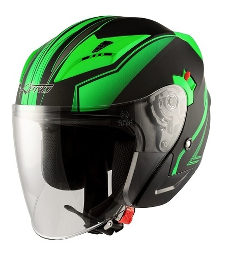 Скутер каска APRO YORK MATT GREEN