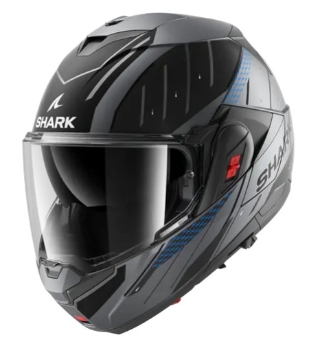 Модуларна каска SHARK OXO RYDGER Mat Anthracite Blue Black