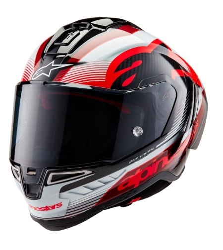 Каска ALPINESTARS Supertech R10 Team Black/Carb/Red/White