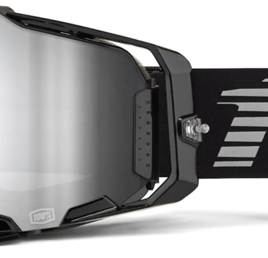 Мотокрос очила 100% ARMEGA BLACK/MIRROR SILVER