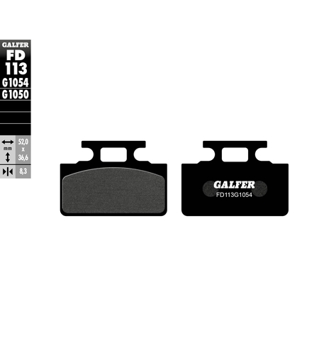 Предни/Задни мото накладки Galfer SEMI METAL FD113G1054