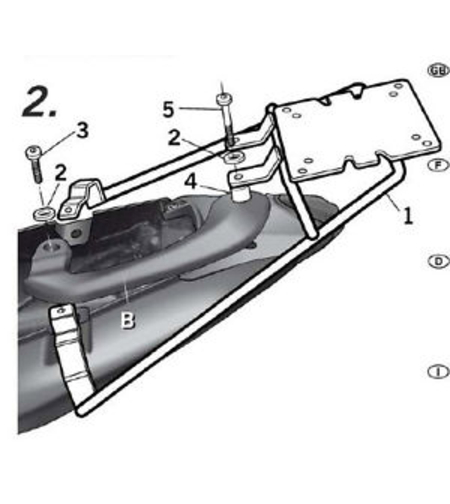 Монтажен комплект за куфари SHAD TOP MASTER TOP KEEWAY RKV 125 '11