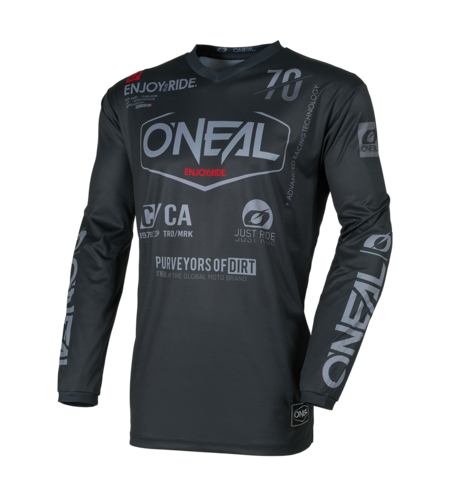 Мотокрос блуза O`NEAL ELEMENT BRAND BLACK/GRAY V.26