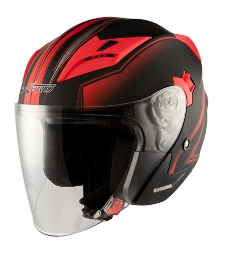 Скутер каска APRO YORK MATT RED