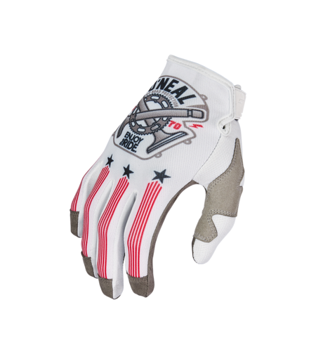Мотокрос ръкавици O'NEAL MAYHEM PISTON V.23 WHITE/BLACK/RED