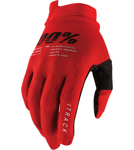 Мотокрос ръкавици 100%  iTRACK RED
