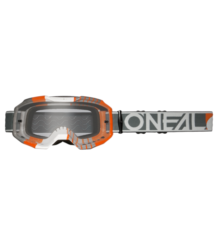Мотокрос очила O'NEAL B-10 DUPLEX WHITE/GRAY/ORANGE - CLEAR V.24