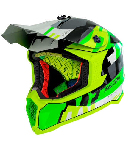 Мотокрос каска MT FALCON ARYA A3 MATT FLUO YELLOW