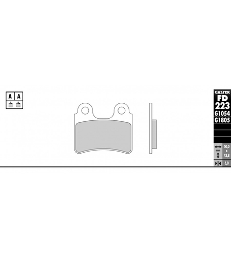 Предни/Задни мото накладки Galfer SEMI METAL FD223G1054