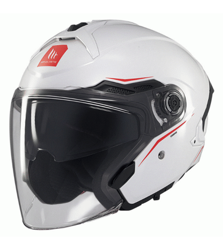 Скутер каска MT COSMO SV SOLID A0 GLOSS WHITE