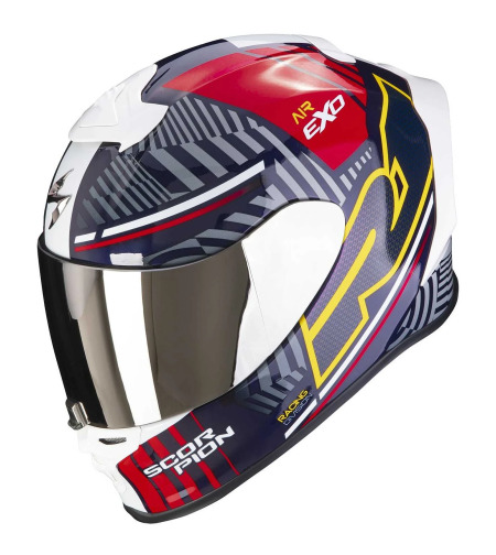 Каска Scorpion EXO-R1 Evo Air Victory Red-Blue-Yellow