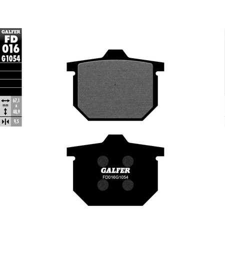 Предни/Задни мото накладки Galfer SEMI METAL FD016G1054