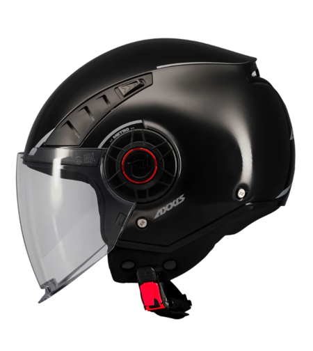 КАСКА ЗА СКУТЕР METRO S SOLID V2 A1 BLACK GLOSS