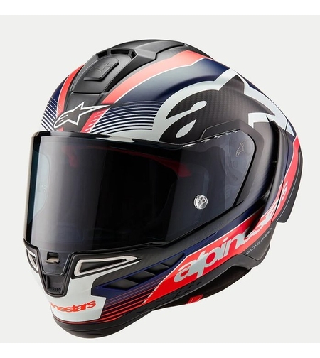 Каска ALPINESTARS Supertech R10 Team Black/Carb/Blå/White