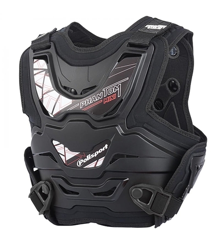 Детски гръден протектор POLISPORT Phantom Mini Black