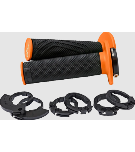 Ръкохватки DOMINO D200 LOCK ON GRIPS BLACK/ORANGE