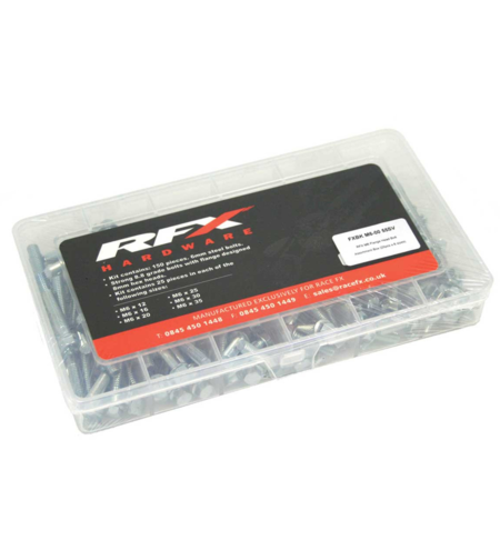 Кутия за болтове с фланцова глава RFX M6 Flange Head Bolt Assortment Box - 25 x 6 sizes