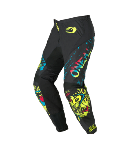Детски мотокрос брич O'NEAL ELEMENT RANCID BLACK/NEON YELLOW V.26