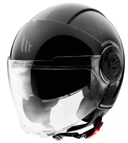 КАСКА ЗА СКУТЕР MT VIALE S SOLID A1 GLOSS BLACK