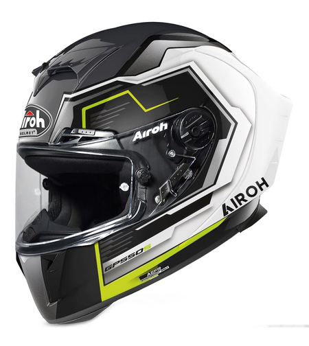 КАСКА AIROH GP550 S RUSH WHITE/YELLOW