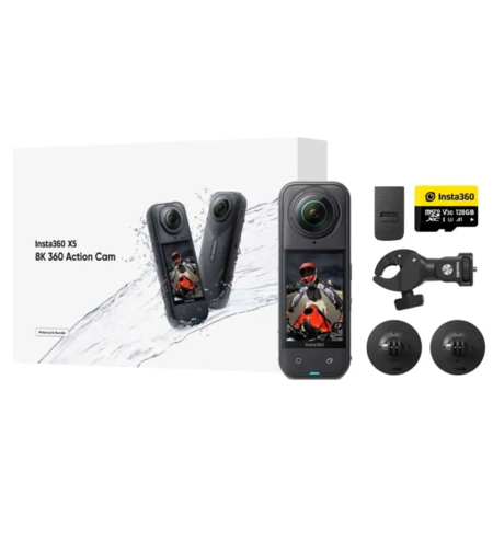 Екшън камера Insta360 X5 360° 8K MOTORCYCLE BUNDLE