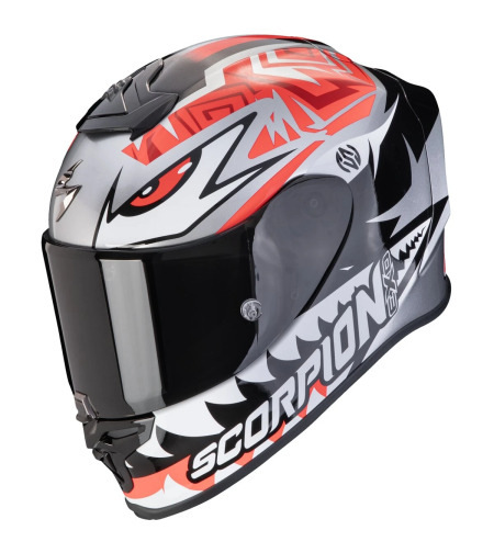 Каска Scorpion EXO-R1 Evo Air Zaccone Replica Silver-Black-Red