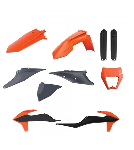 Комплект пластмаси POLISPORT Full Plastic Kit KTM EXC/EXC-F/XC-W/XCF-W (2020-23) OEM
