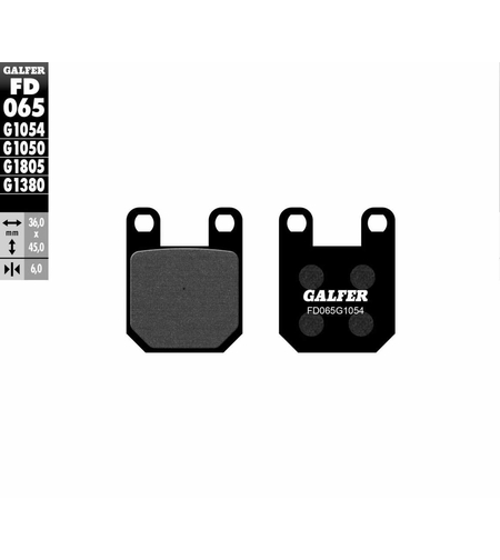 Предни/задни мото накладки Galfer SEMI METAL FD065G1054