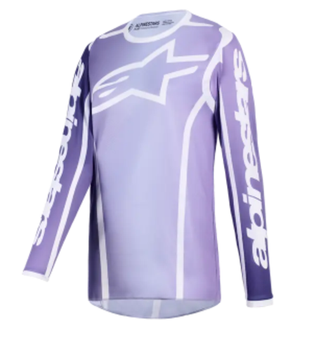 Дамско мотокрос джърси Alpinestars FLUID APEX VIOLET/WHIТЕ