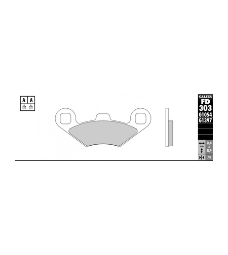Предни/Задни мото накладки Galfer SEMI METAL FD303G1054