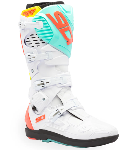 Мотокрос ботуши SIDI CROSSFIRE 3 SRS WHITE/FLUO MINT/CORAL