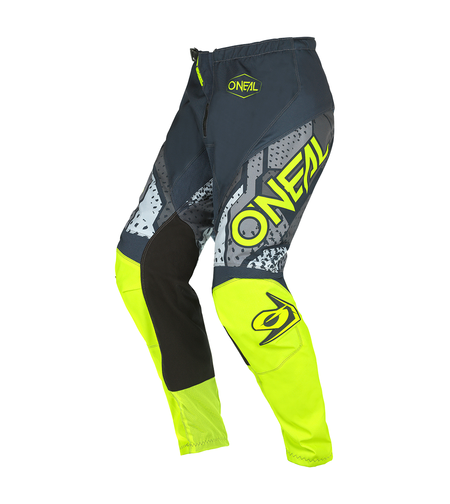 Мотокрос брич O’NEAL ELEMENT CAMO V.22 GRAY/NEON YELLOW