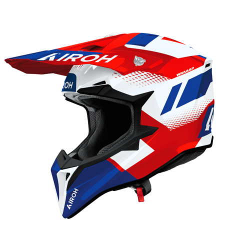 Мотокрос каска AIROH WRAAAP VISION RED/BLUE GLOSS