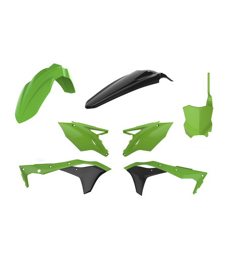 Пластмасов MX кит Polisport за Kawasaki  KX250-2017-20 Green/black