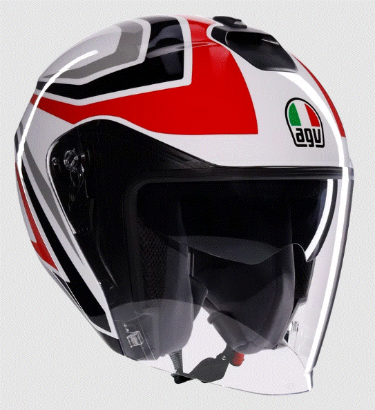 Каска за скутер AGV IRIDES TOLOSA BLACK/GREY/RED