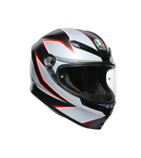 КАСКА AGV K-6 S FLASH MATT BLACK/GREY/RED