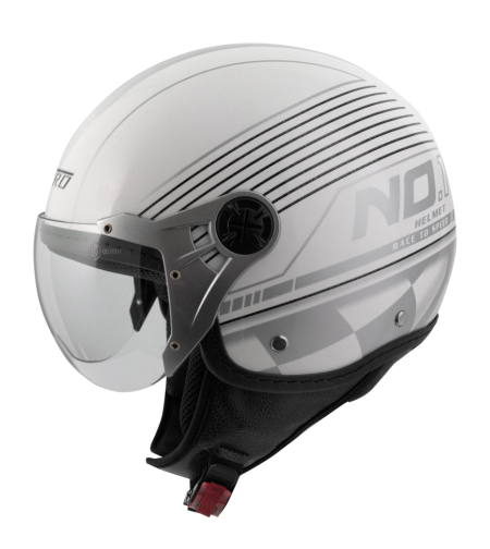 Скутер каска A-PRO FIFTY NINE GRAPHIC WHITE/SILVER