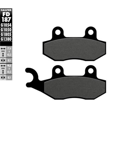 Предни/задни мото накладки Galfer SCOOTER FD187G1050