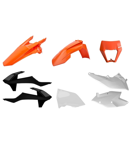 Пластмасов Enduro кит Polisport за KTM  EXC/ EXC-F/XC-W/ XCF-W-2017-19 Orange/White/Black