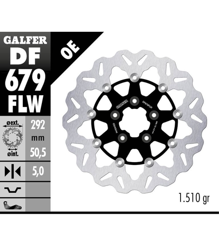 Плаващ преден спирачен диск Galfer WAVE FLOATING (C. STEEL) DF679FLW