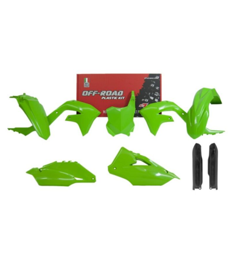 Комплект пластмаси RACETECH Plastic Kit 6 pcs Kawasaki KXF 250 21-24 / 450 19-24 (Green)