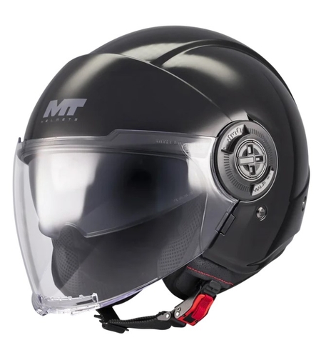 КАСКА ЗА СКУТЕР MT VIALE SV S PURE A1 BLACK GLOSS