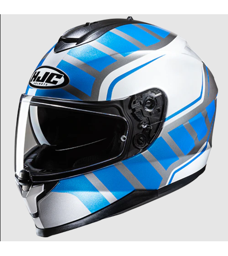 Каска HJC C70N HOLT WHITE/BLUE