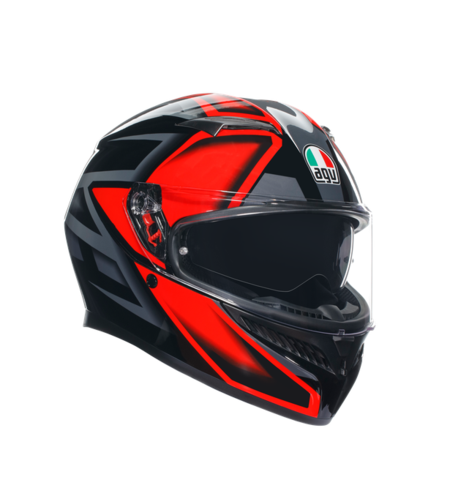 КАСКА  AGV K3 -COMPOUND BLACK/RED