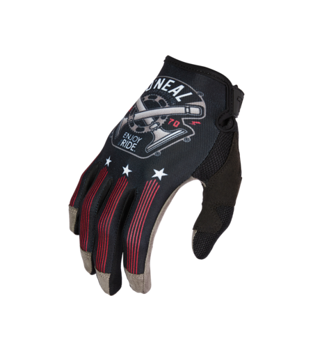 Мотокрос ръкавици O'NEAL MAYHEM PISTON V.23 BLACK/WHITE/RED