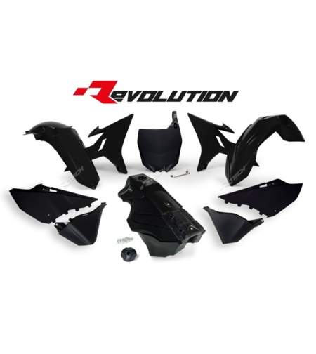 Комплект пластмаси RACETECH Revolution Plastic Kit + Gas Tank (Black) Yamaha YZ125/250 02-19